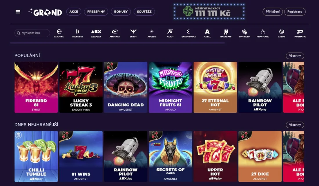 Online kasíno Grandwin